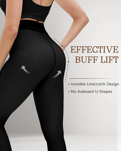 One-Lined Semi-Transparent Winter Thermal Tights