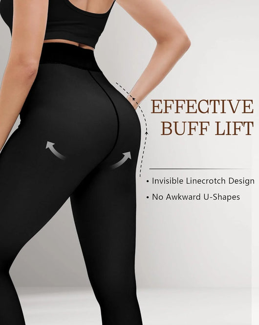 One-Lined Semi-Transparent Winter Thermal Tights